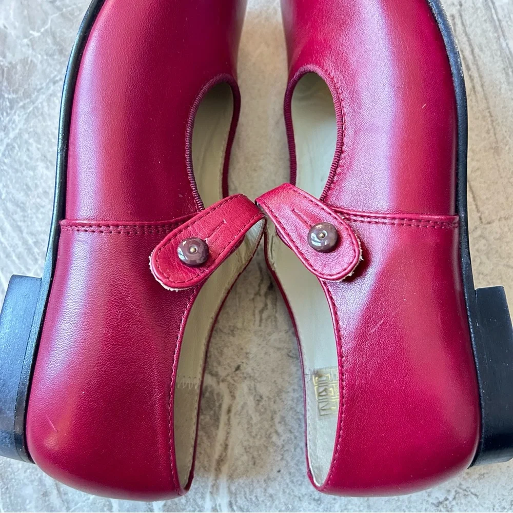 Papo d’Anjo Classic Burgundy Red Girls’ Leather Mary Jane, Size 34 EU, 3 US